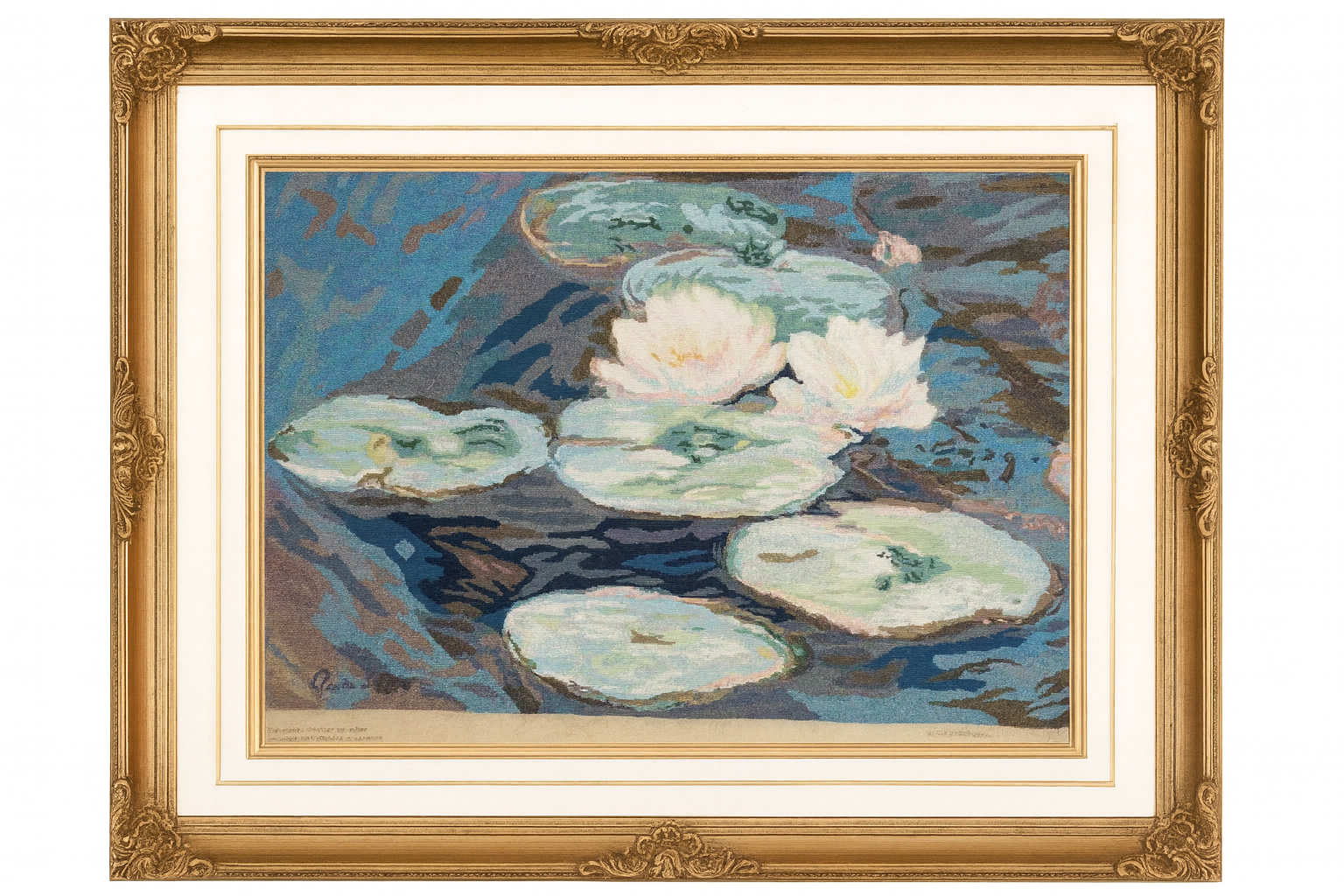 Vintage French Needle Point Tapestry 3'8" x 2'6"