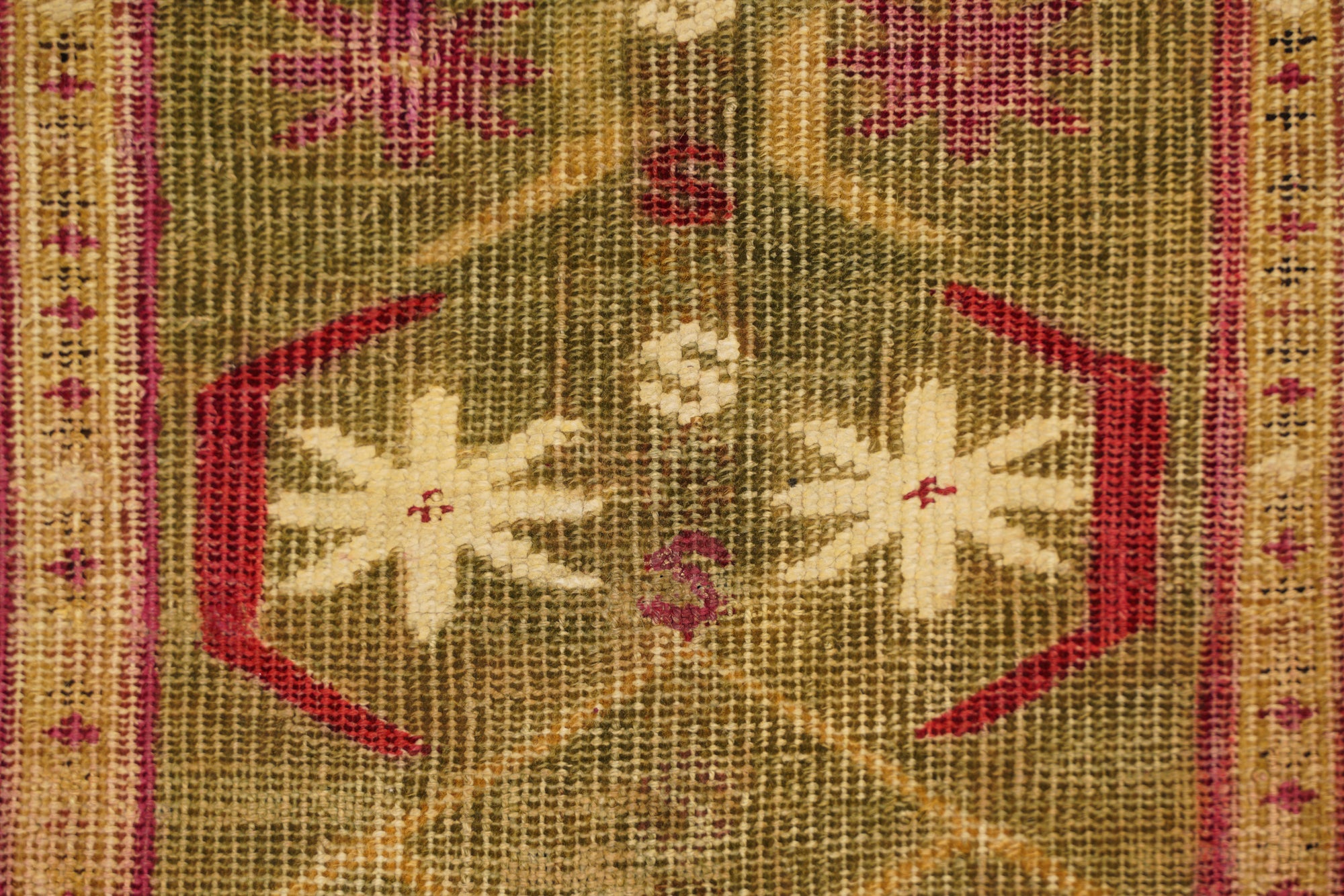Antique Anatolian Ghiordes Rug 6'6" x 3'9"