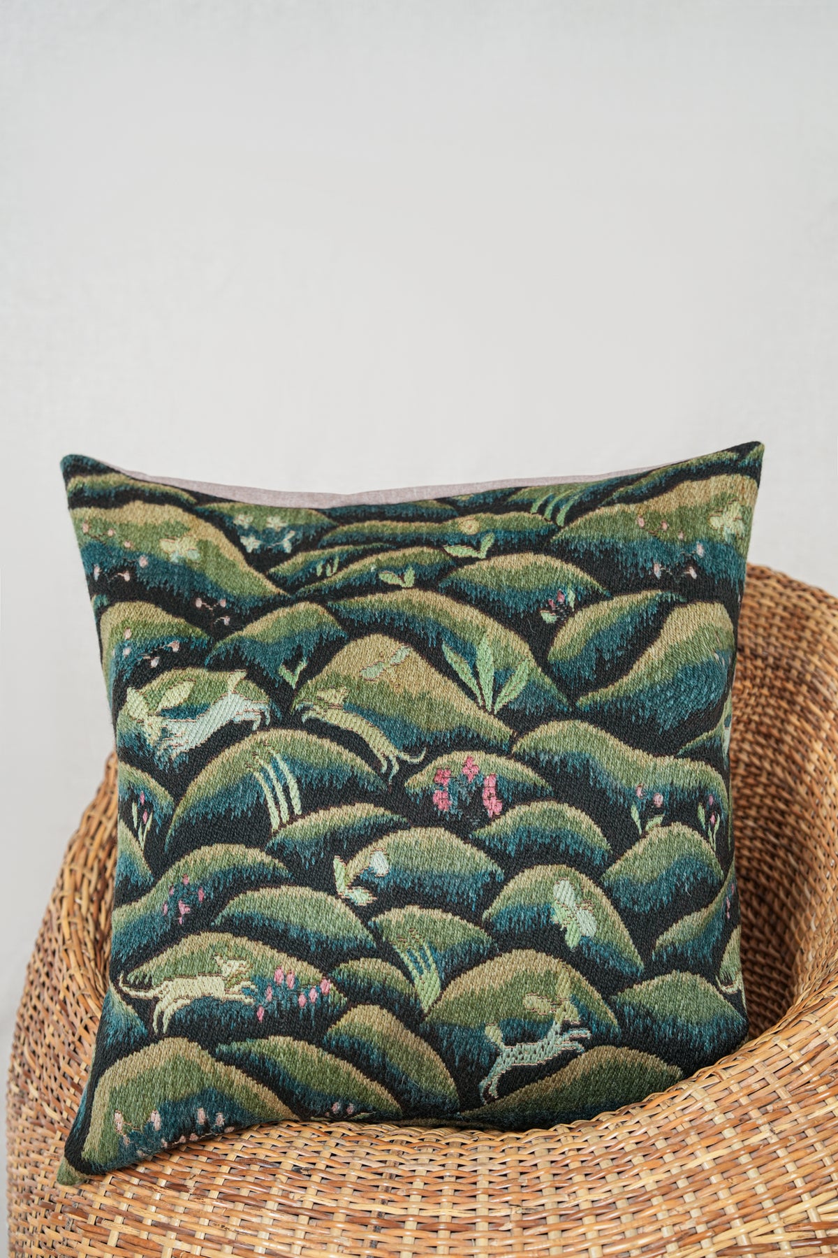 Antique English Jacquard Cushion Cover 2' x 2'
