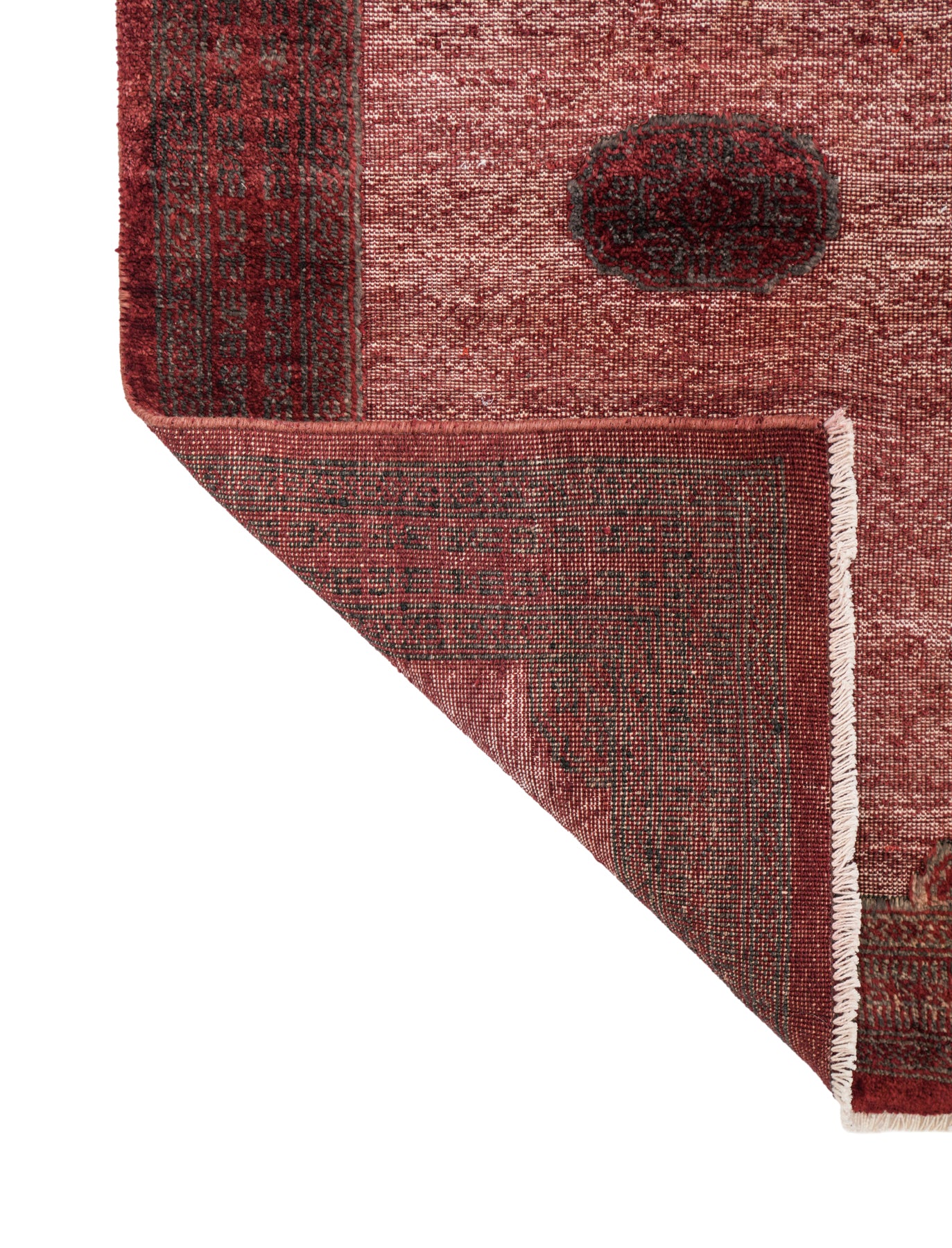 Vintage Afghan Gabbah Rug 4' x 2'6"