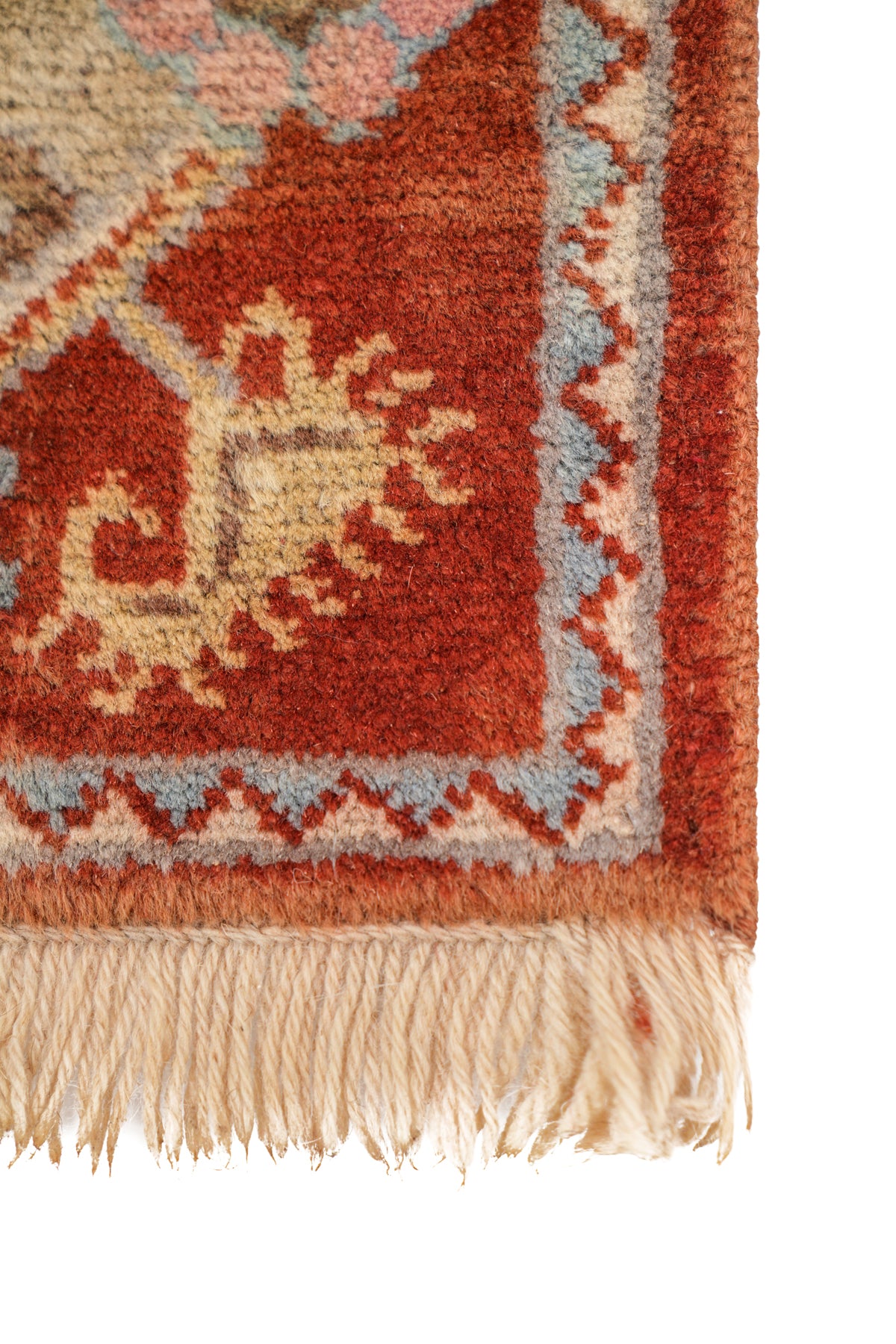 Vintage Turkish Table Rug Pair 15" x 14" & 14" x 14"