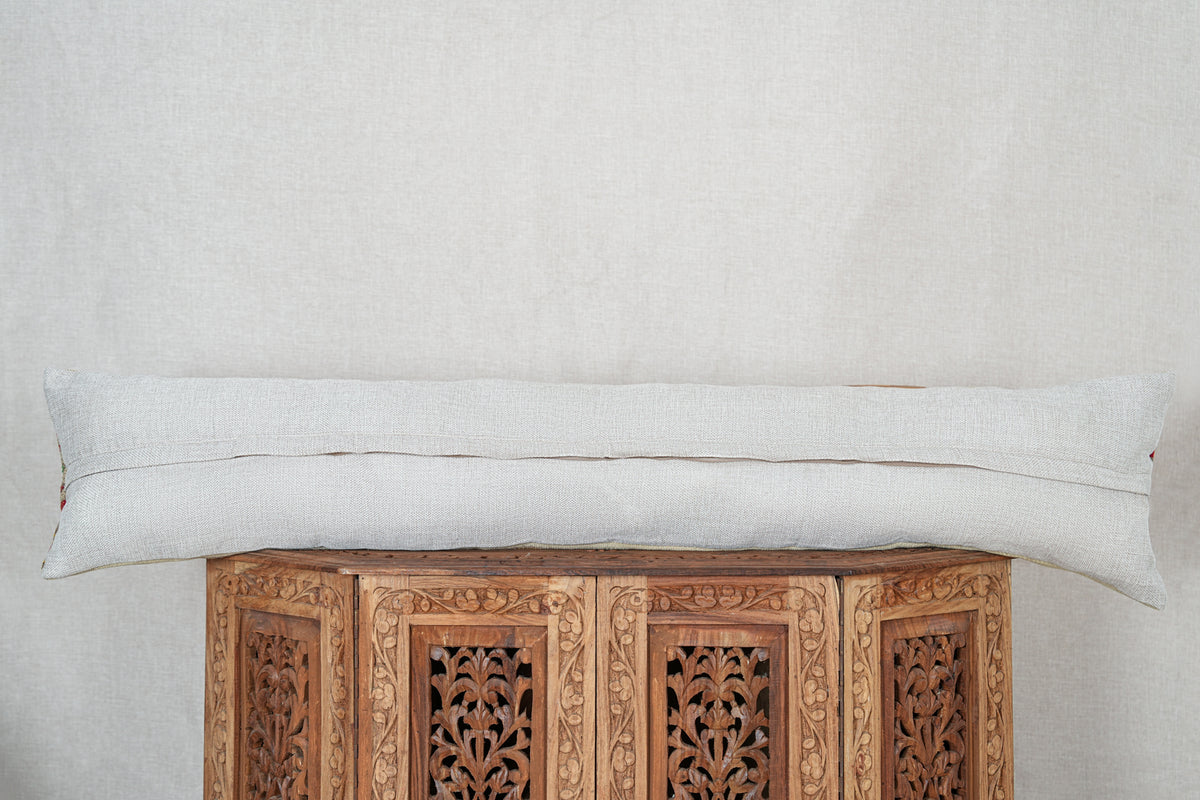 Vintage Moroccan Lumbar Cushion 3'9" X 9"