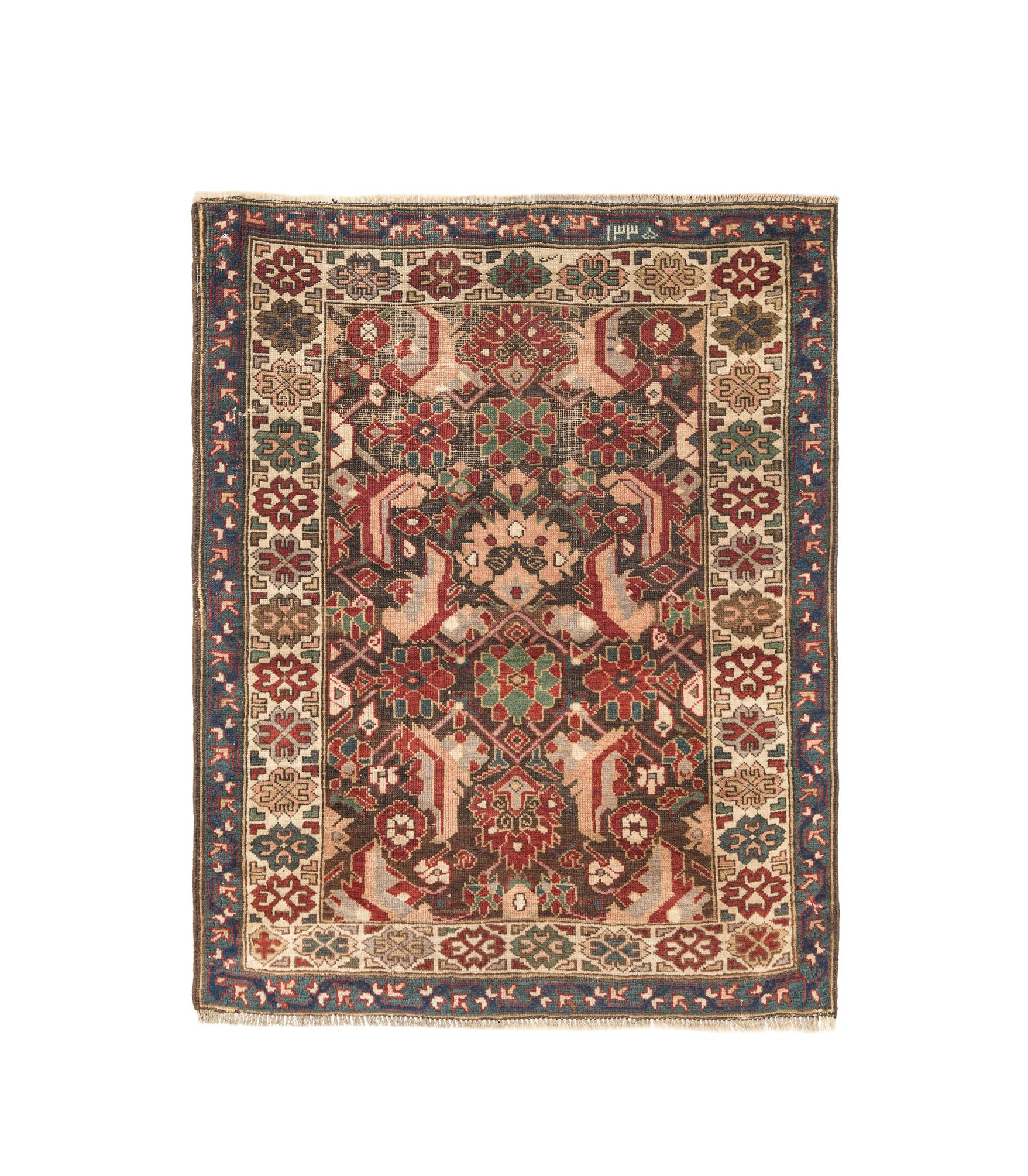 Antique Caucasian Kuba Rug 3'7" x 2'10"