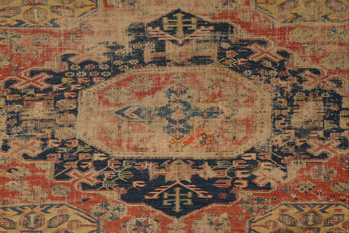 Antique East Caucasian Soumack Kilim 6'7" x 3'8"