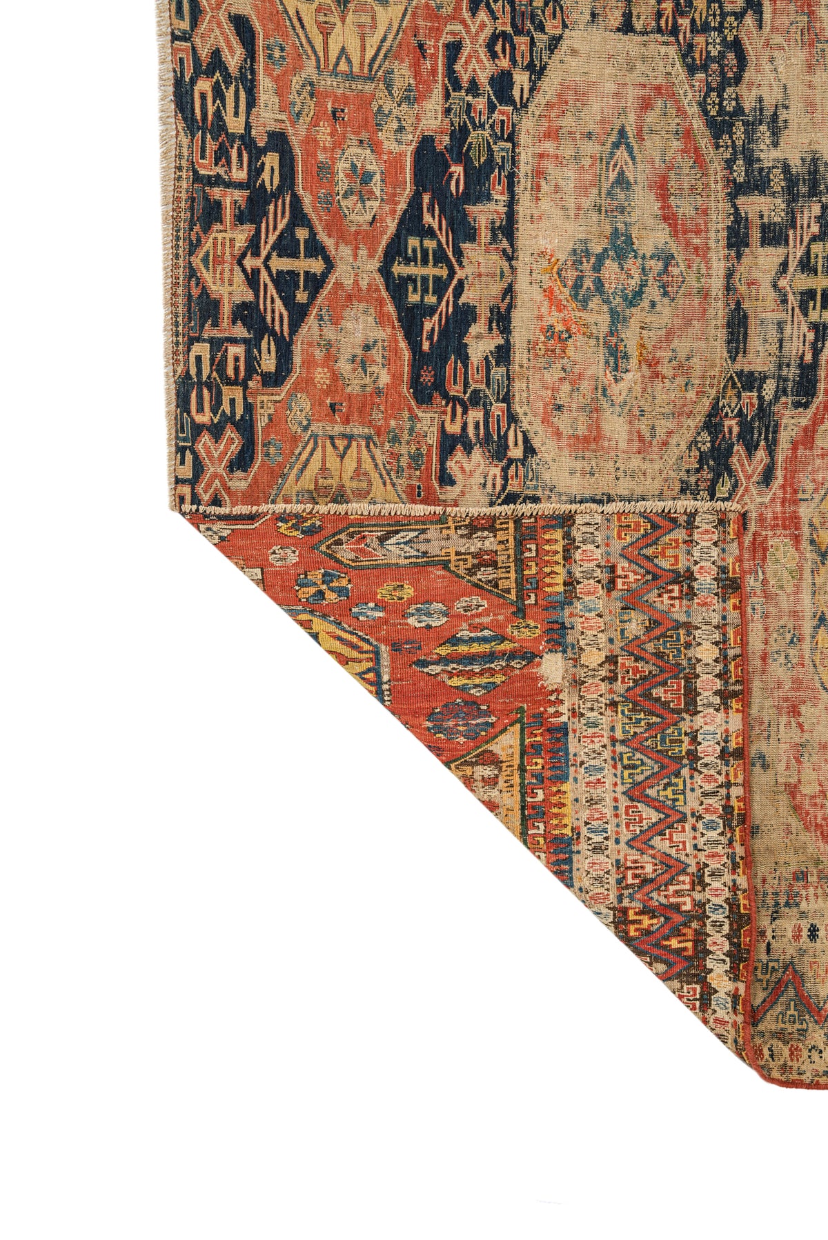 Antique East Caucasian Soumack Kilim 6'7" x 3'8"