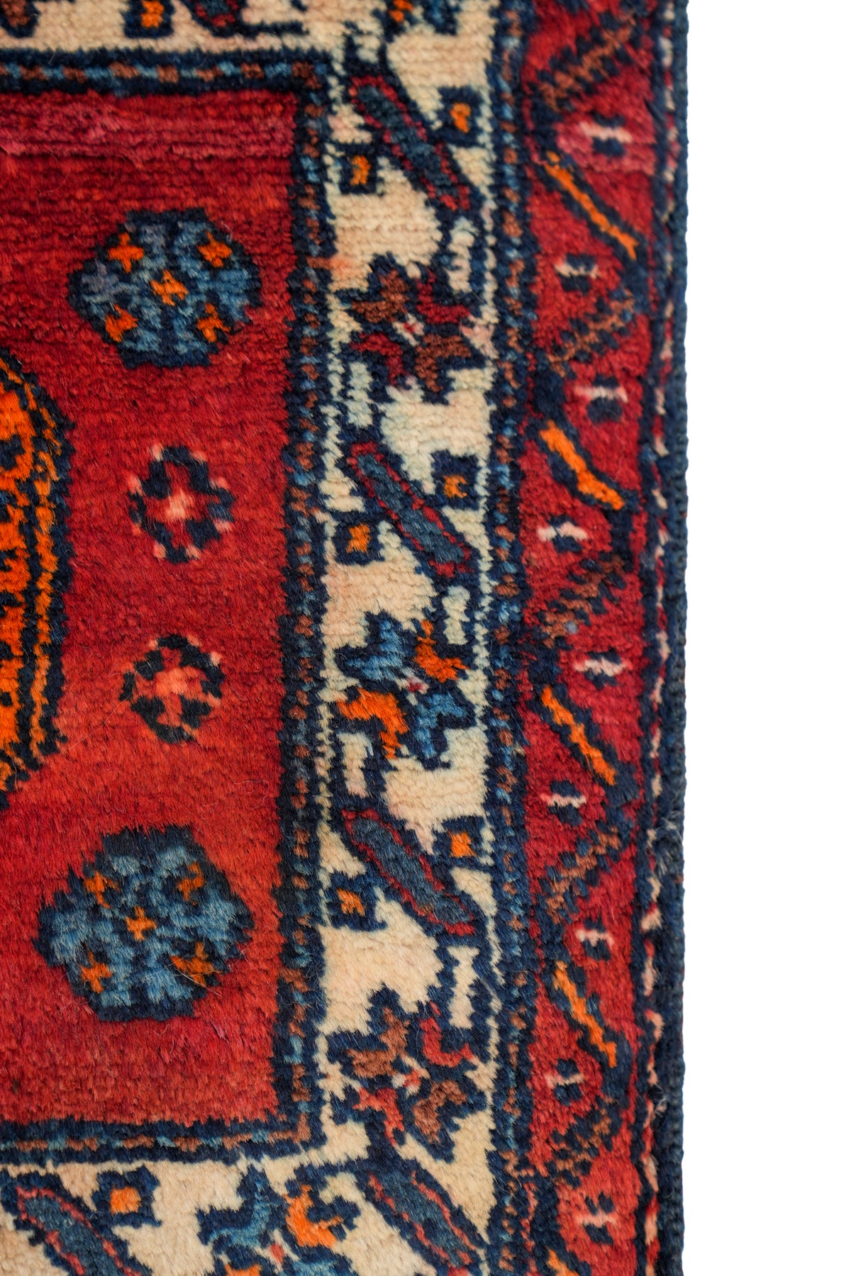 Vintage Turkish Ezine Bergama table Rug pair 17" x 15" each