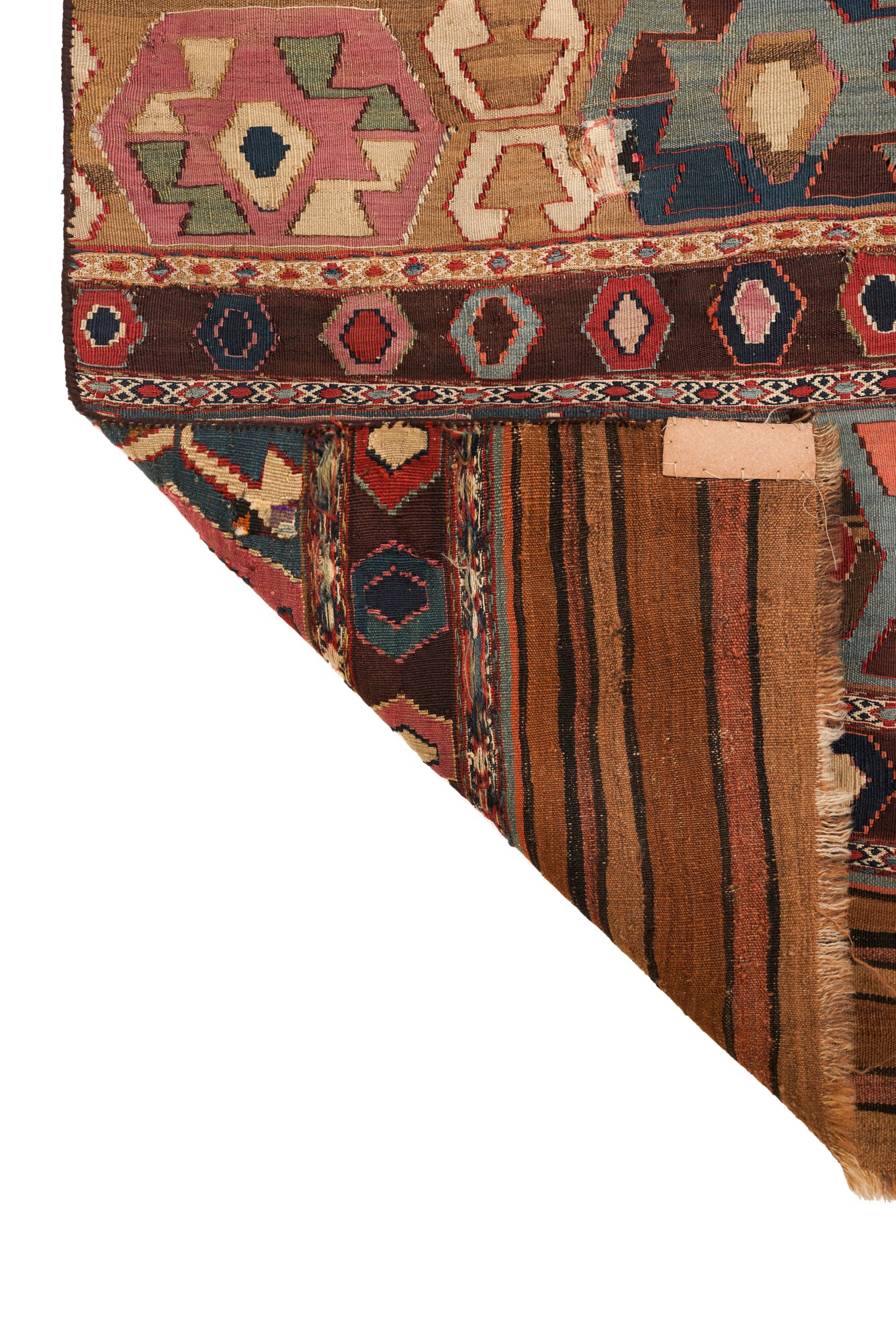 Antique South East Caucasian Kilim panel 3'8" x 3'3"