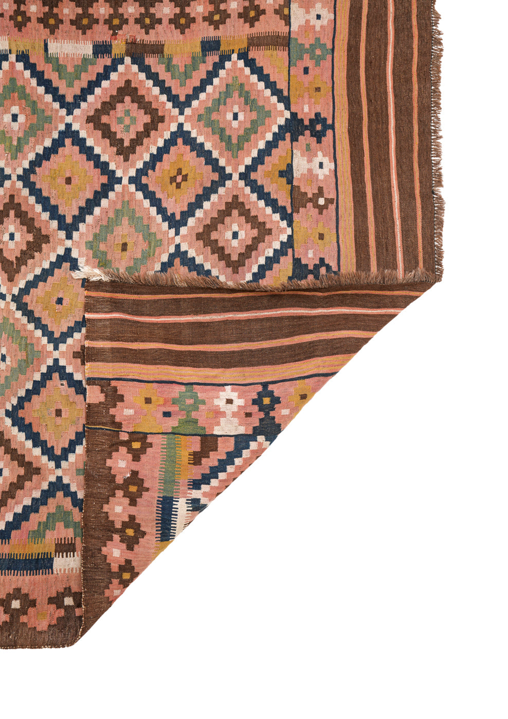 Vintage Turkmen Tribal Kilim 11' 8" x 6'8"