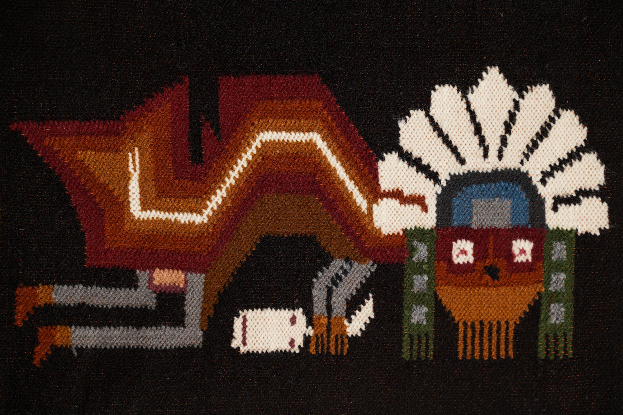 Vintage Peruvian Kilim 4'6" x 3'2"