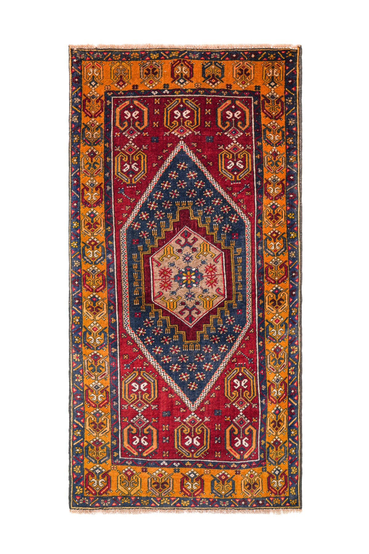 Vintage Turkish Yahyali Rug 6'8" x 3'7"