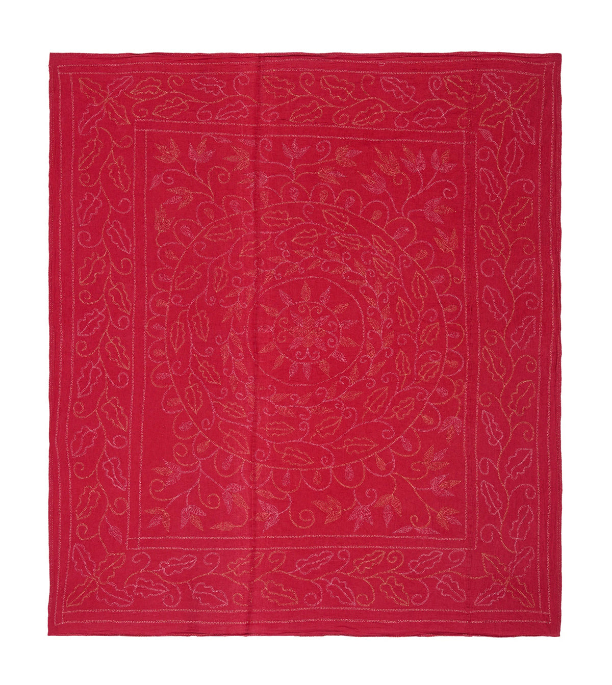 Vintage Indian Embroidery 7'1" x 6'1"