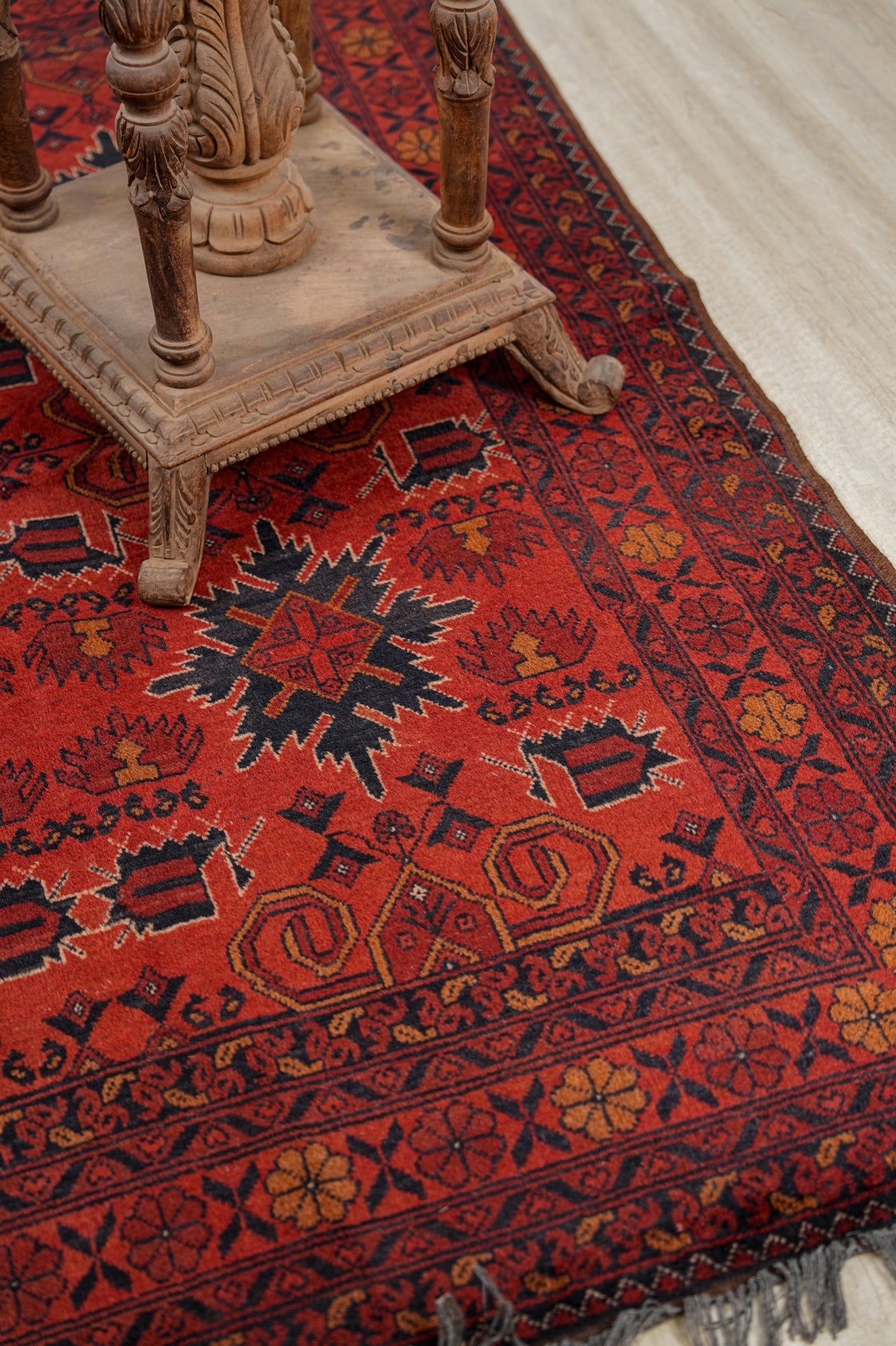 Vintage Turkmen Rug 6'4" x 4'10"