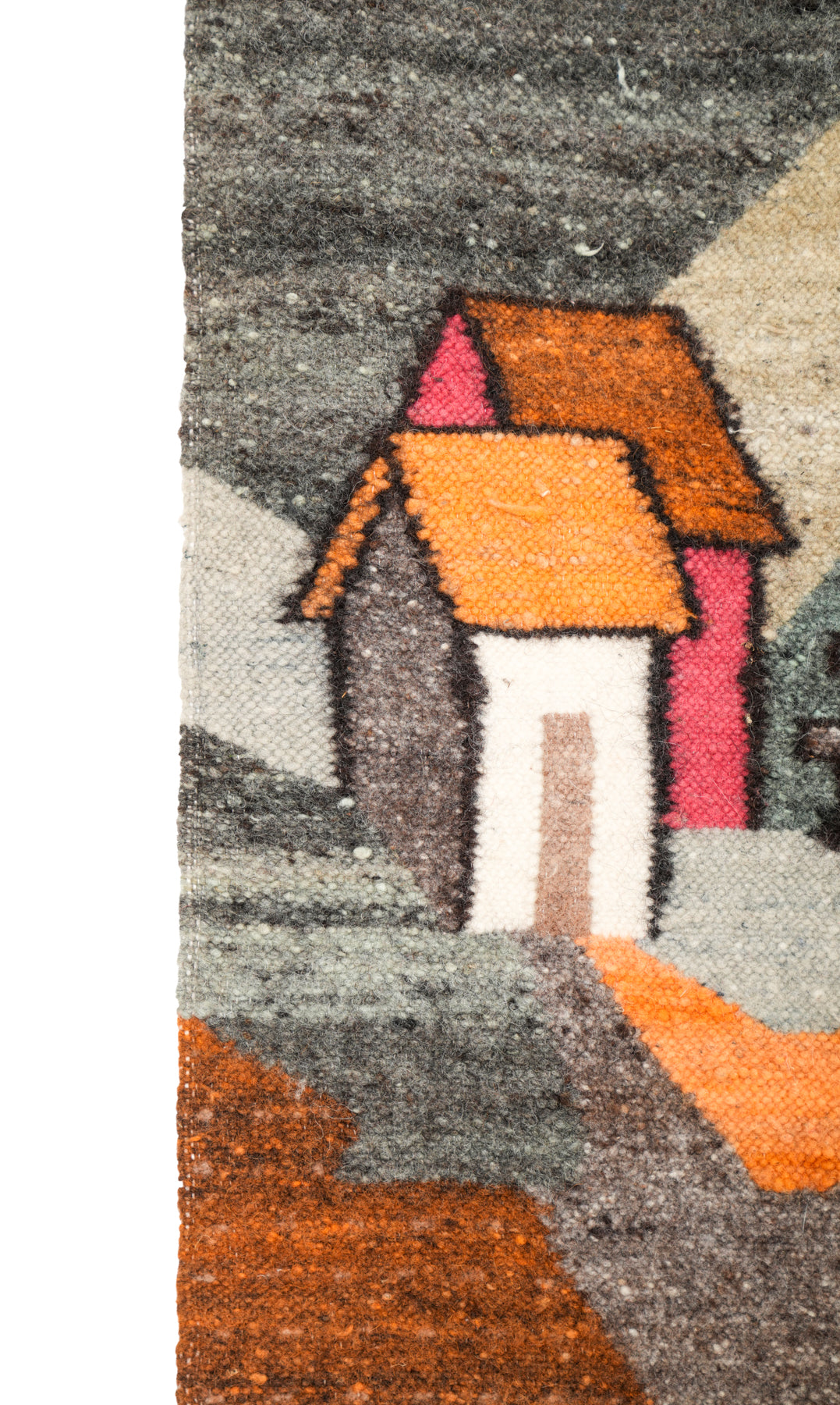 Vintage Ecuadorian landscape tapestry 3'3" x 1'10"