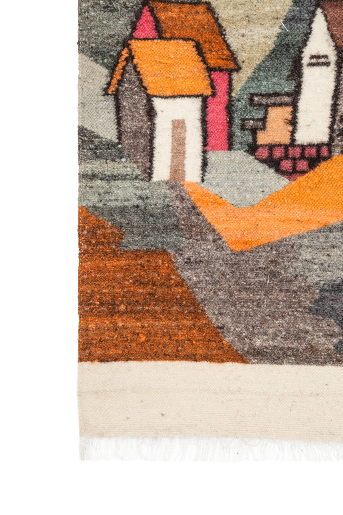 Vintage Ecuadorian landscape tapestry 3'3" x 1'10"