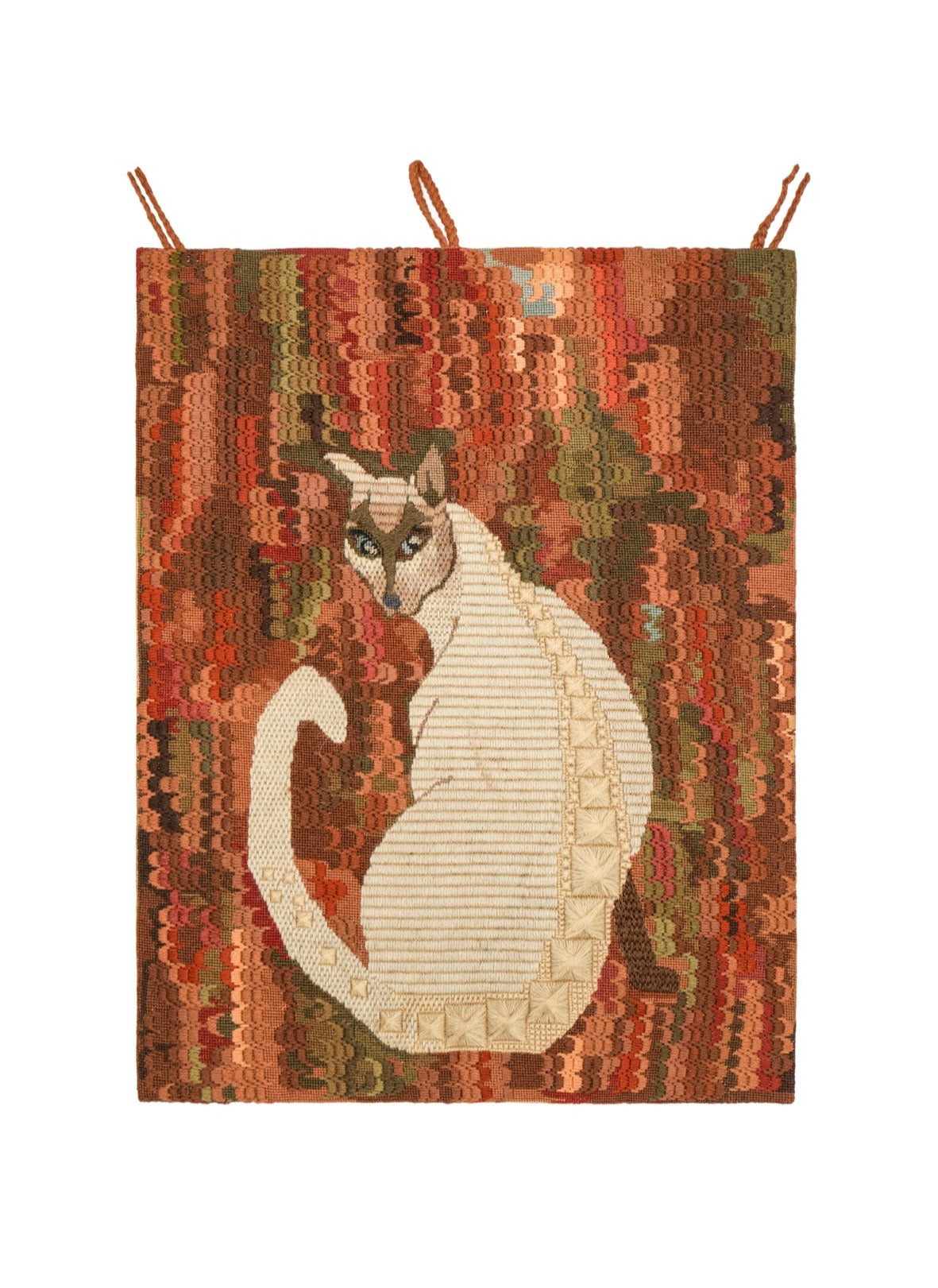 Vintage Scandinavian Needle point textile 1'6" x 1'1"