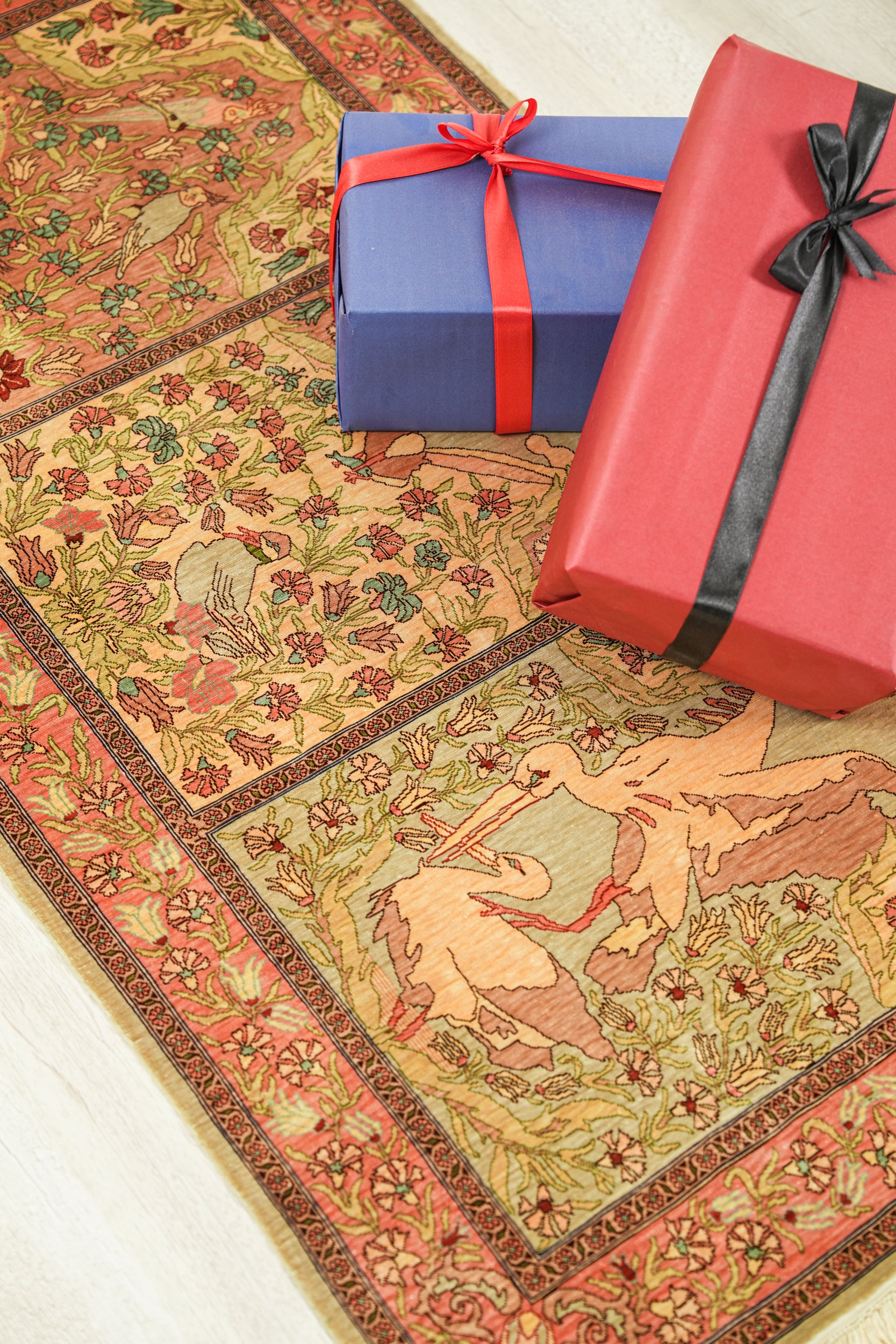 Vintage Turkish Silk Hereke Rug 4'1" x 2'1"