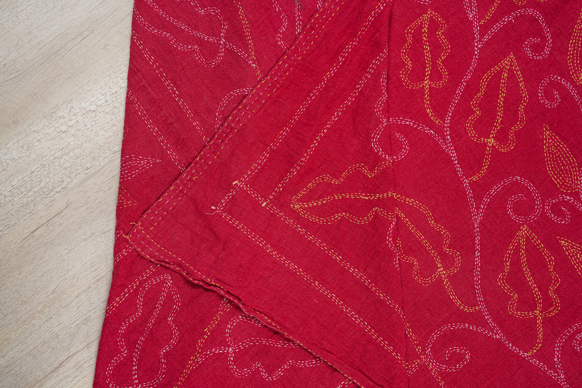 Vintage Indian Embroidery 7'1" x 6'1"