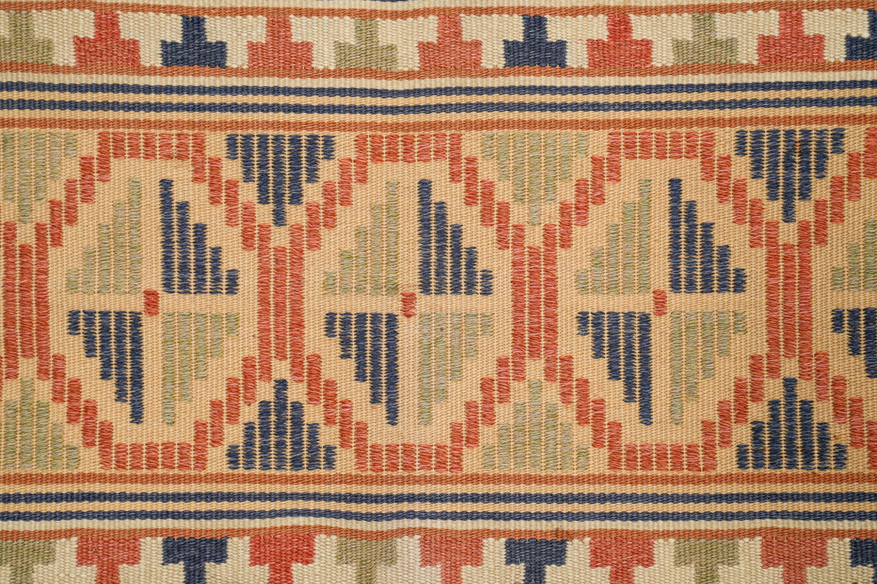 Vintage Scandinavian Folk Textile 2'1" x 1'8"