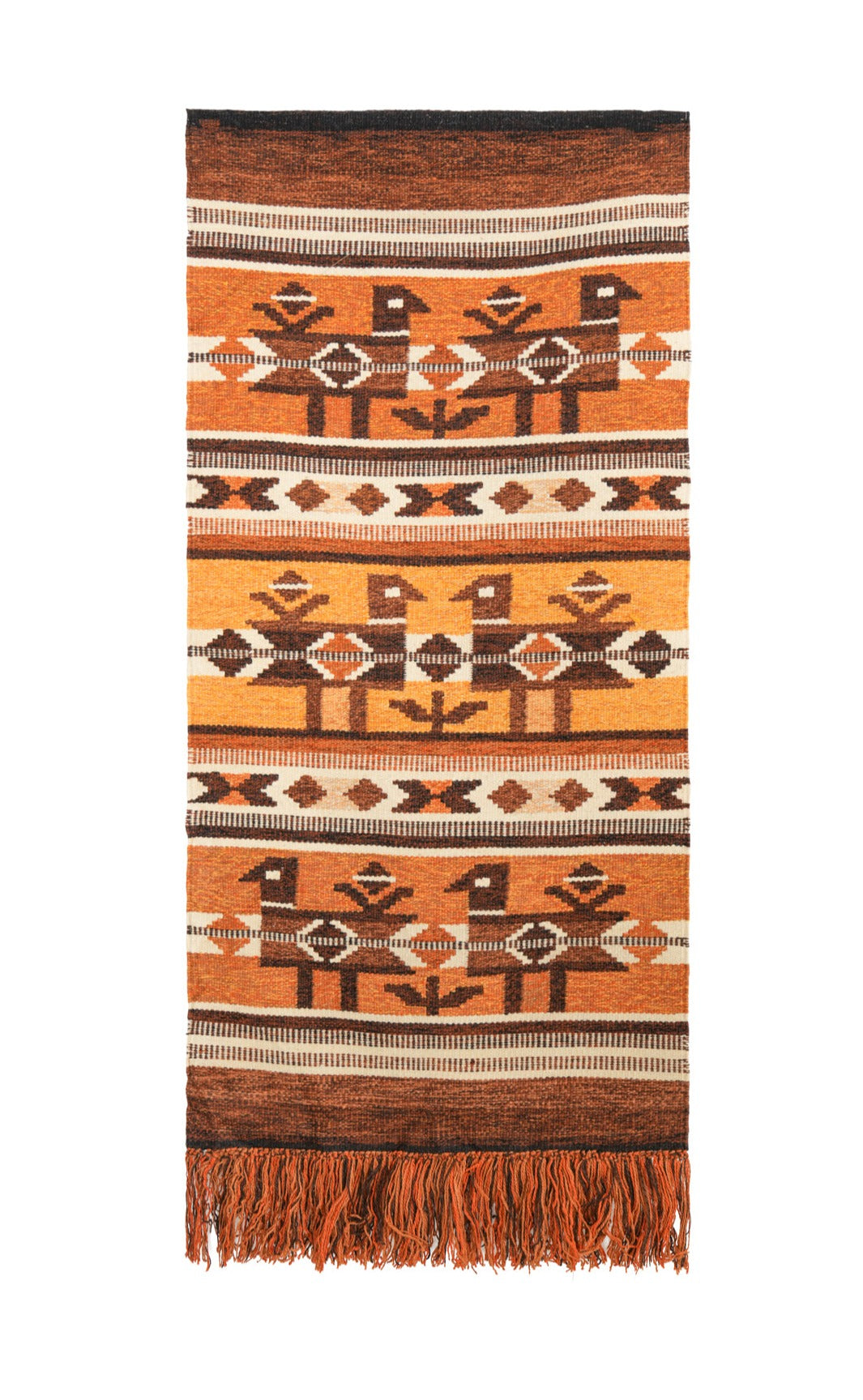 VINTAGE SCANDINAVIAN TAPESTRY 3'10" x 1'10"