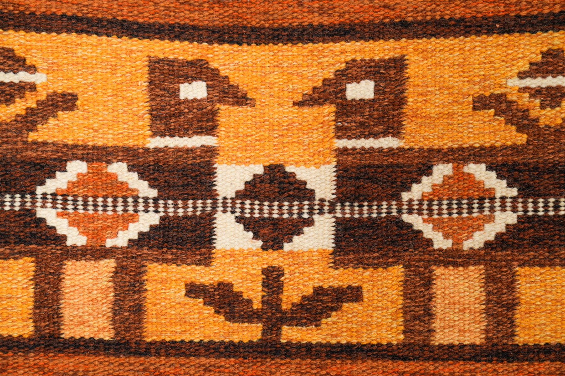 VINTAGE SCANDINAVIAN TAPESTRY 3'10" x 1'10"