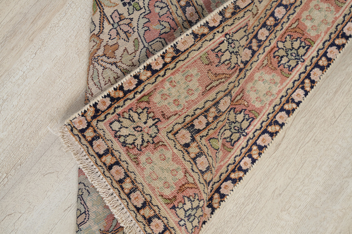 Vintage Kashmiri Silk Rug 5'2" x 2'2"