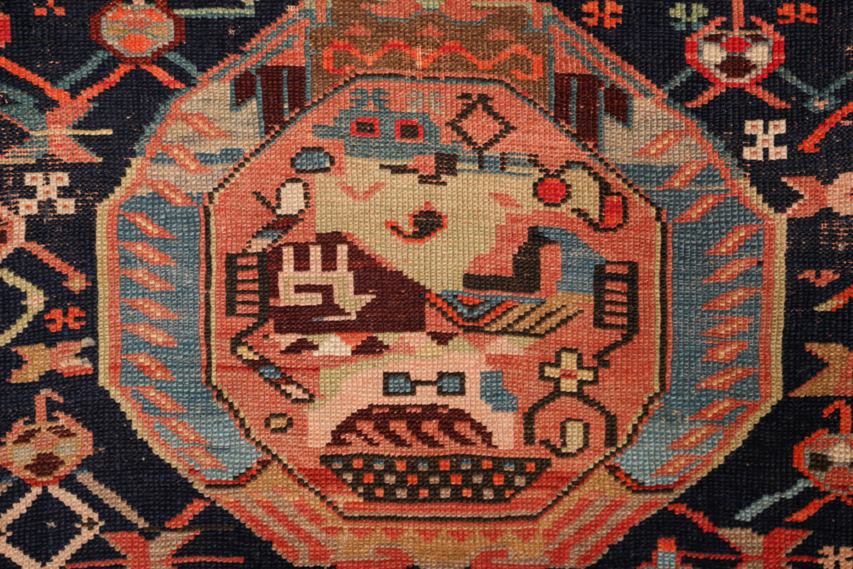 Antique Caucasian Shirvan Rug 5'3" x 3'2"