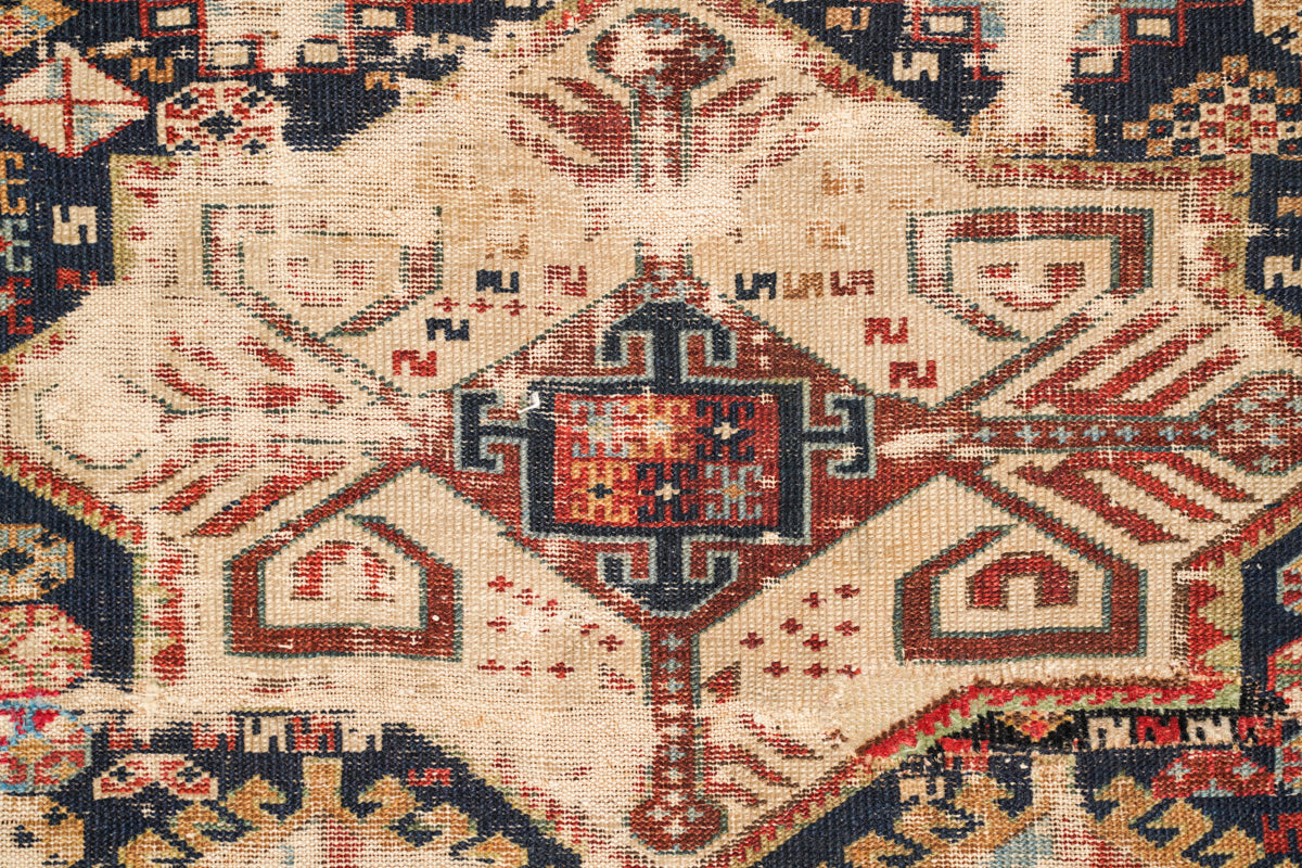 Antique Caucasian Shirvan Hallway Rug 8'3" x 3'4"