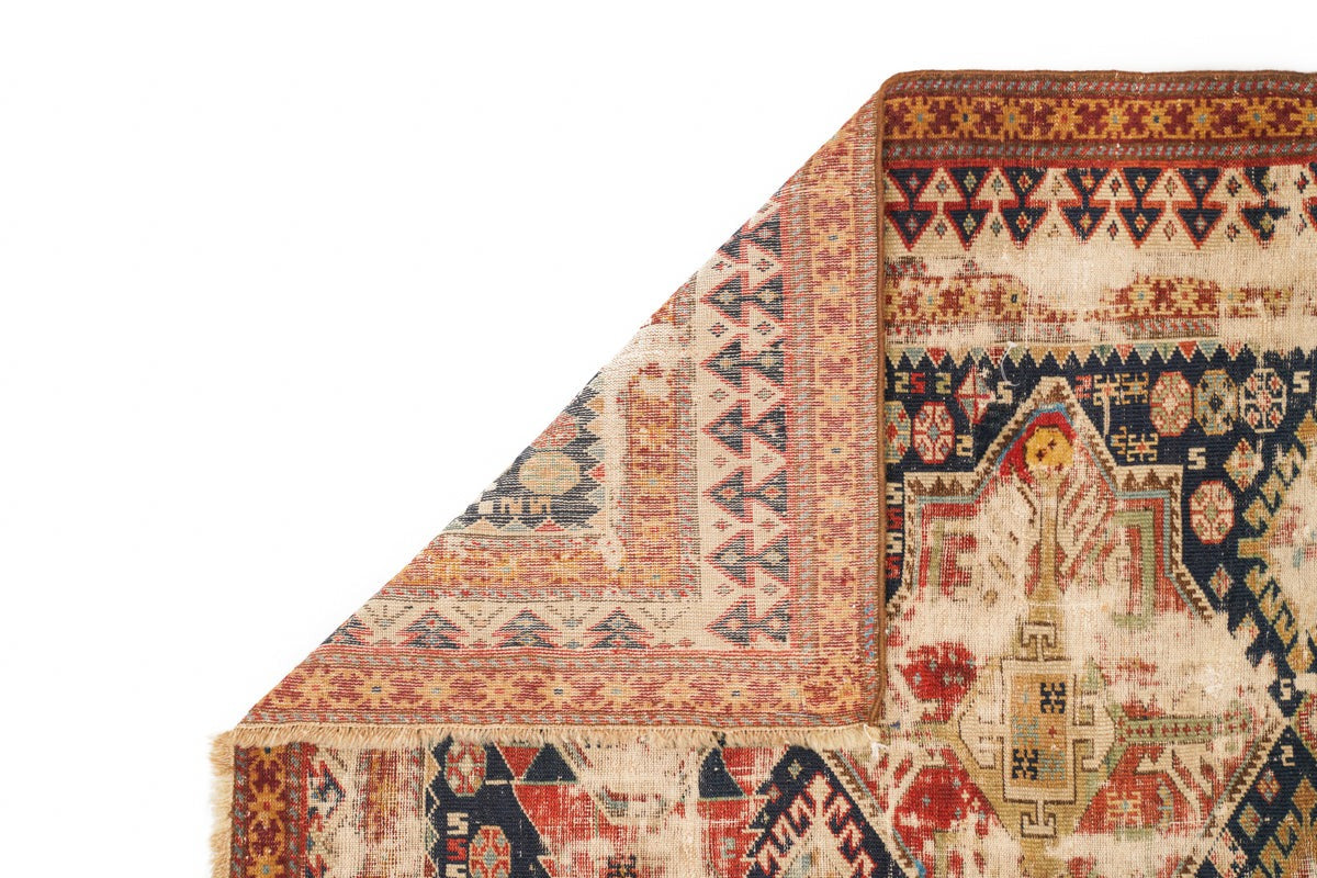 Antique Caucasian Shirvan Hallway Rug 8'3" x 3'4"