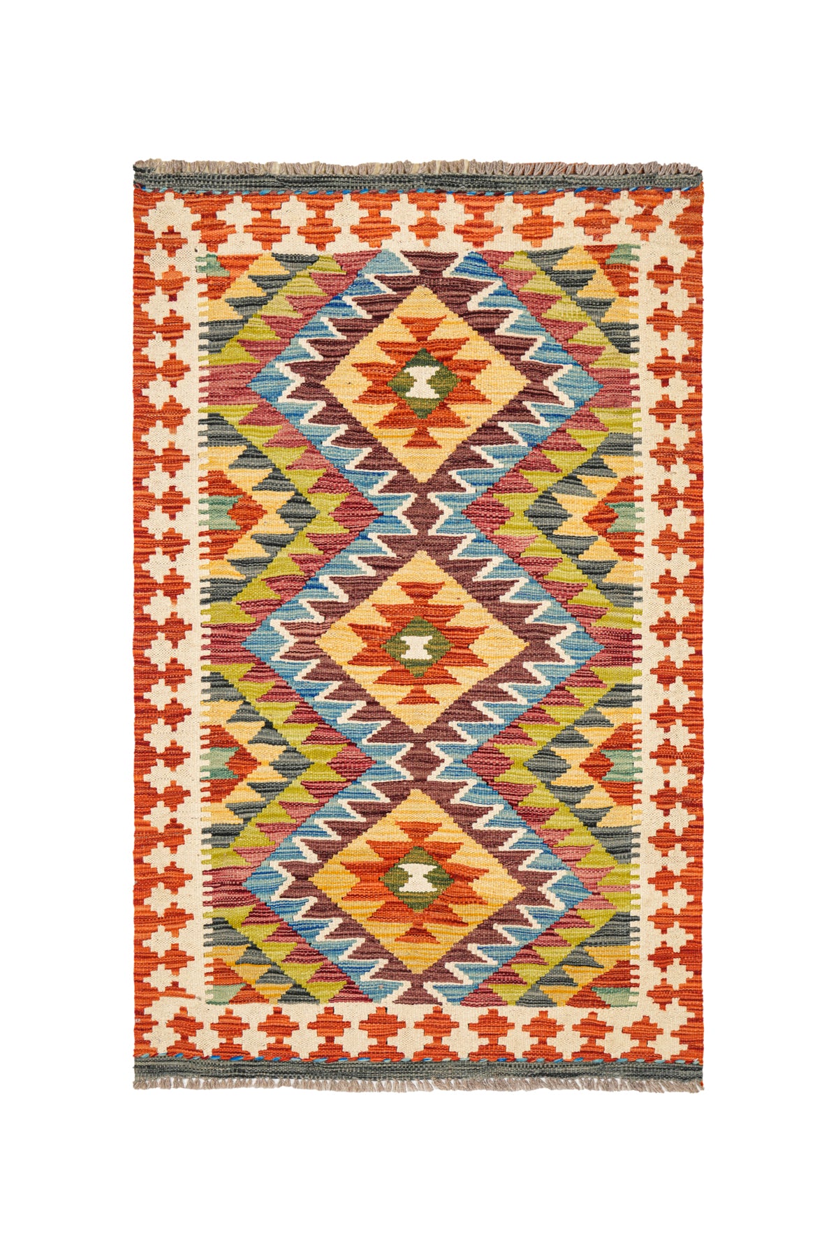 Modern Afghan Shirvan kilim 4'3" x 2'9"