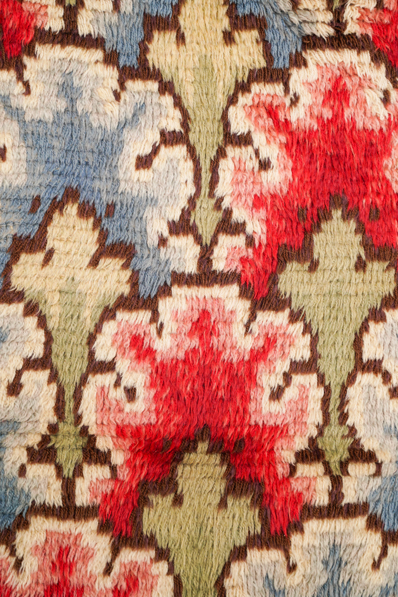 Vintage Scandinavian Rya Rug 6'5" x 3'5"
