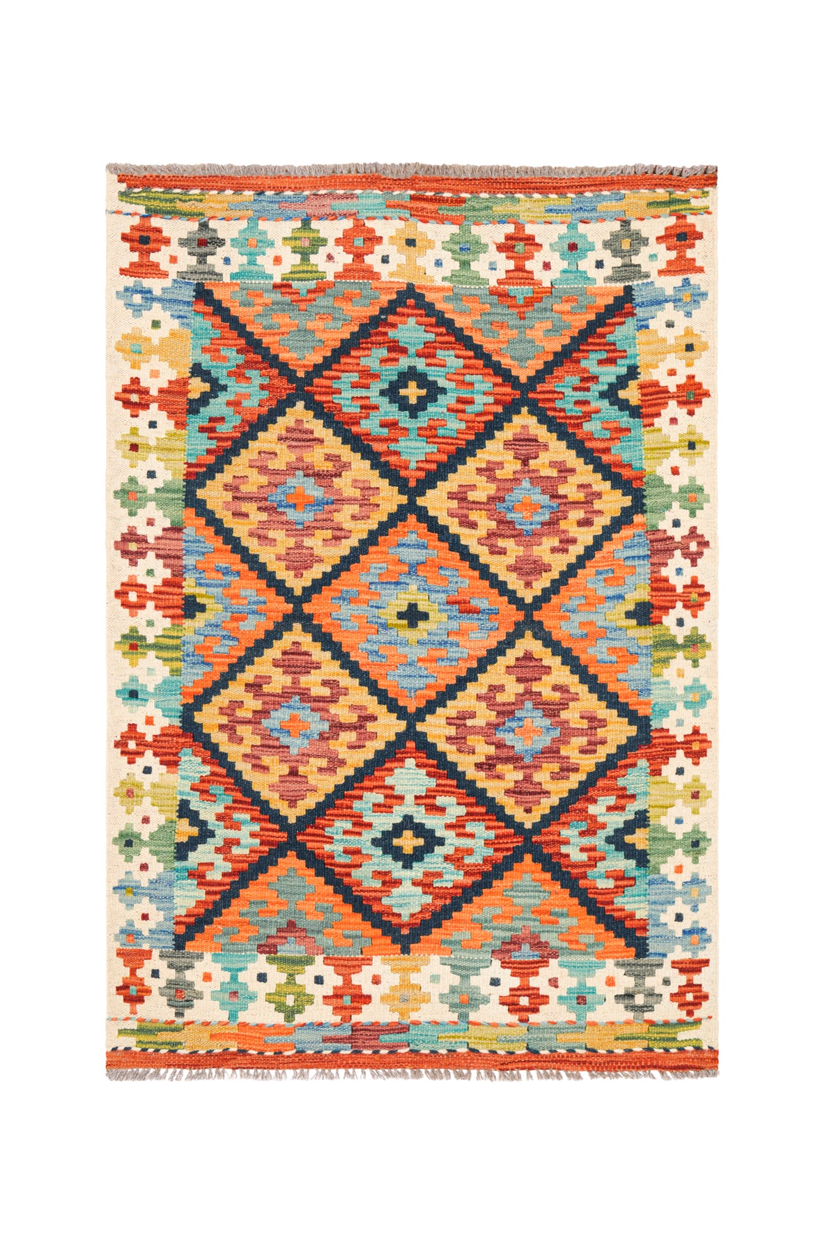Modern Afghan Shirvan Kilim 4'2" x 3'