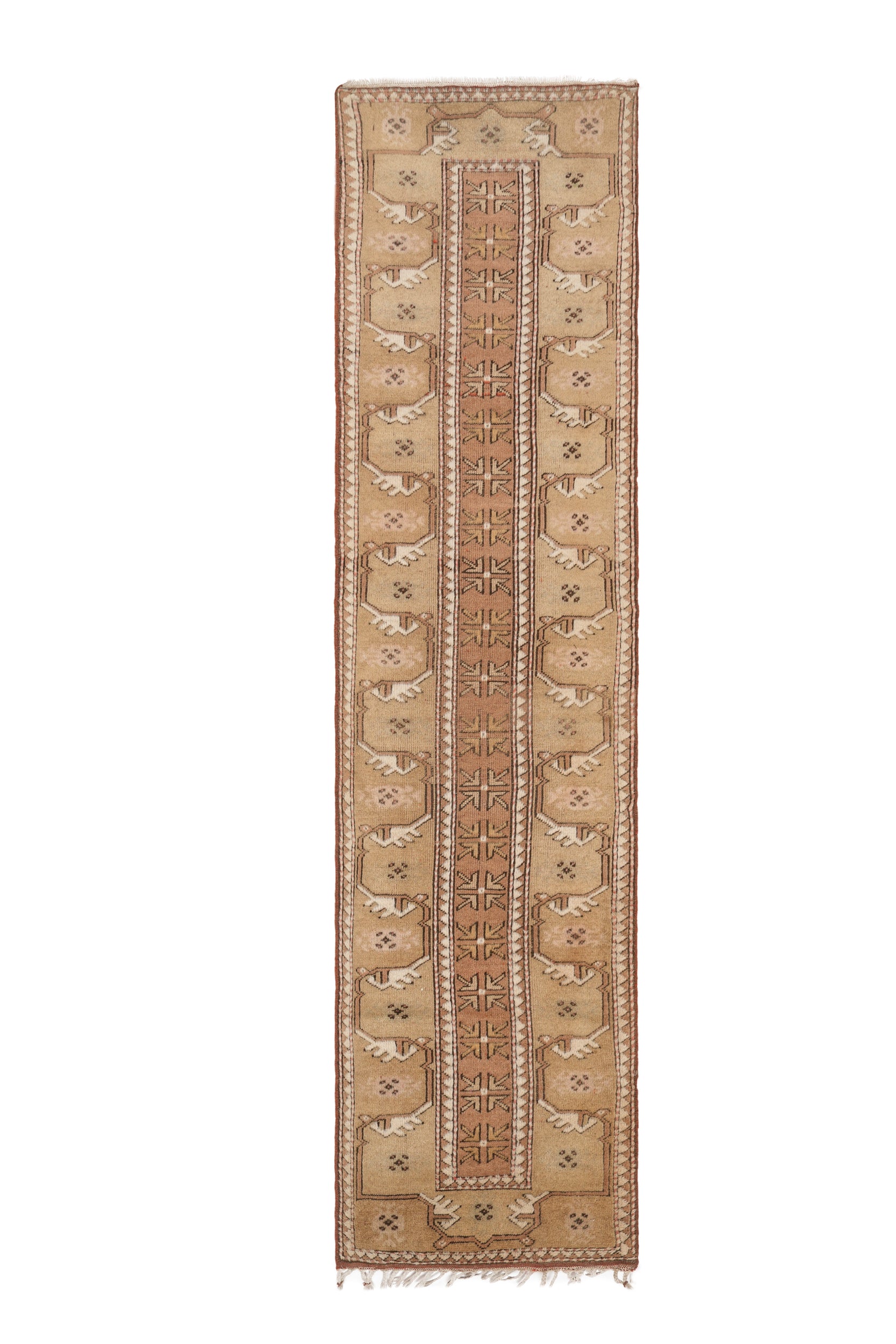 Vintage Turkish Milas Runner Rug 9' x 2'4"