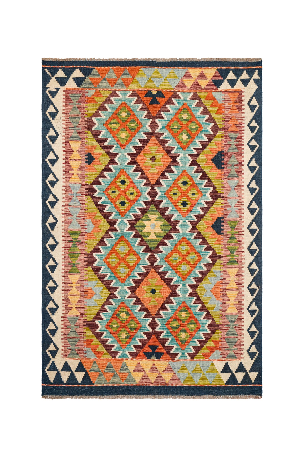 Modern Afghan Shirvan Kilim 5' x 3'5"