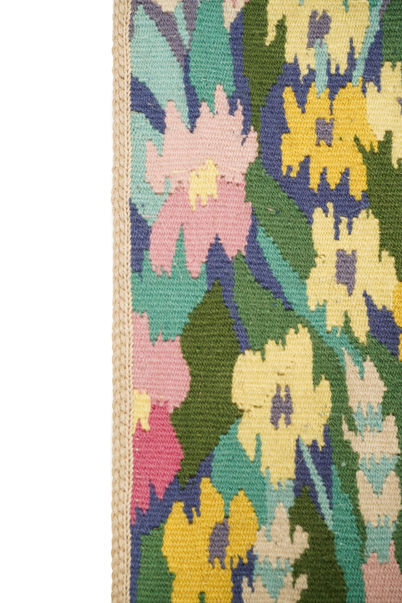 Vintage Floral Scandinavian Tapestry 1'9" x 2'