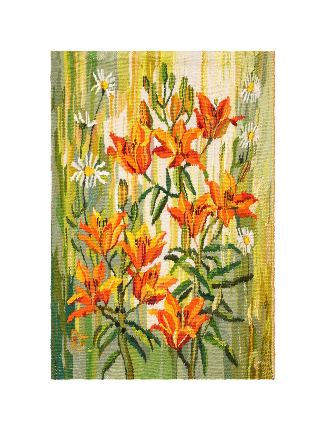 Vintage Swedish Tapestry 1'8" X 1'1"