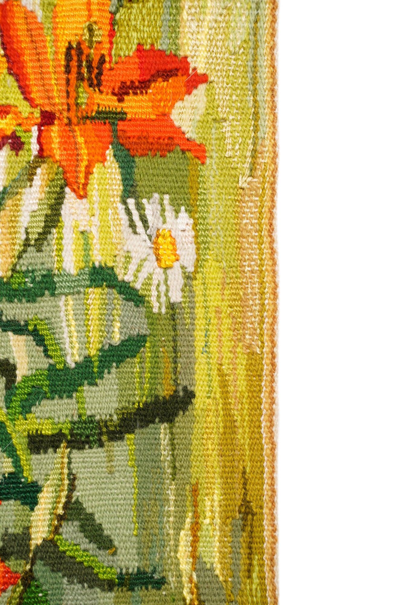 Vintage Swedish Tapestry 1'8" X 1'1"