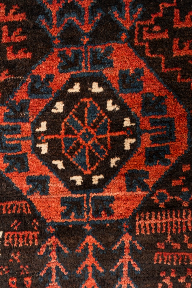 Antique Baloch Tribal Rug 10'1" x 4'8"