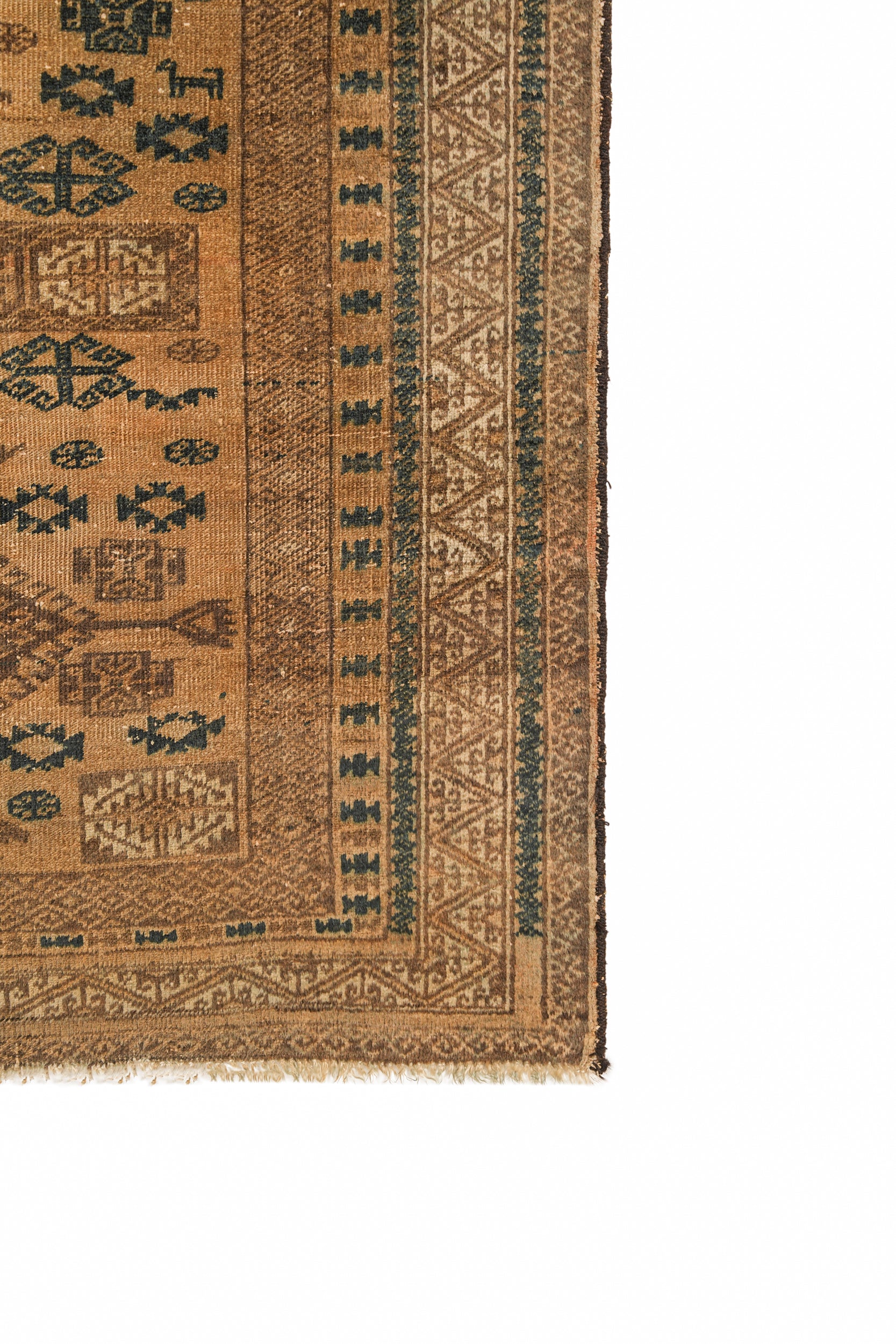 Vintage Turkmen Tribal Rug 6'5" x 3'3"
