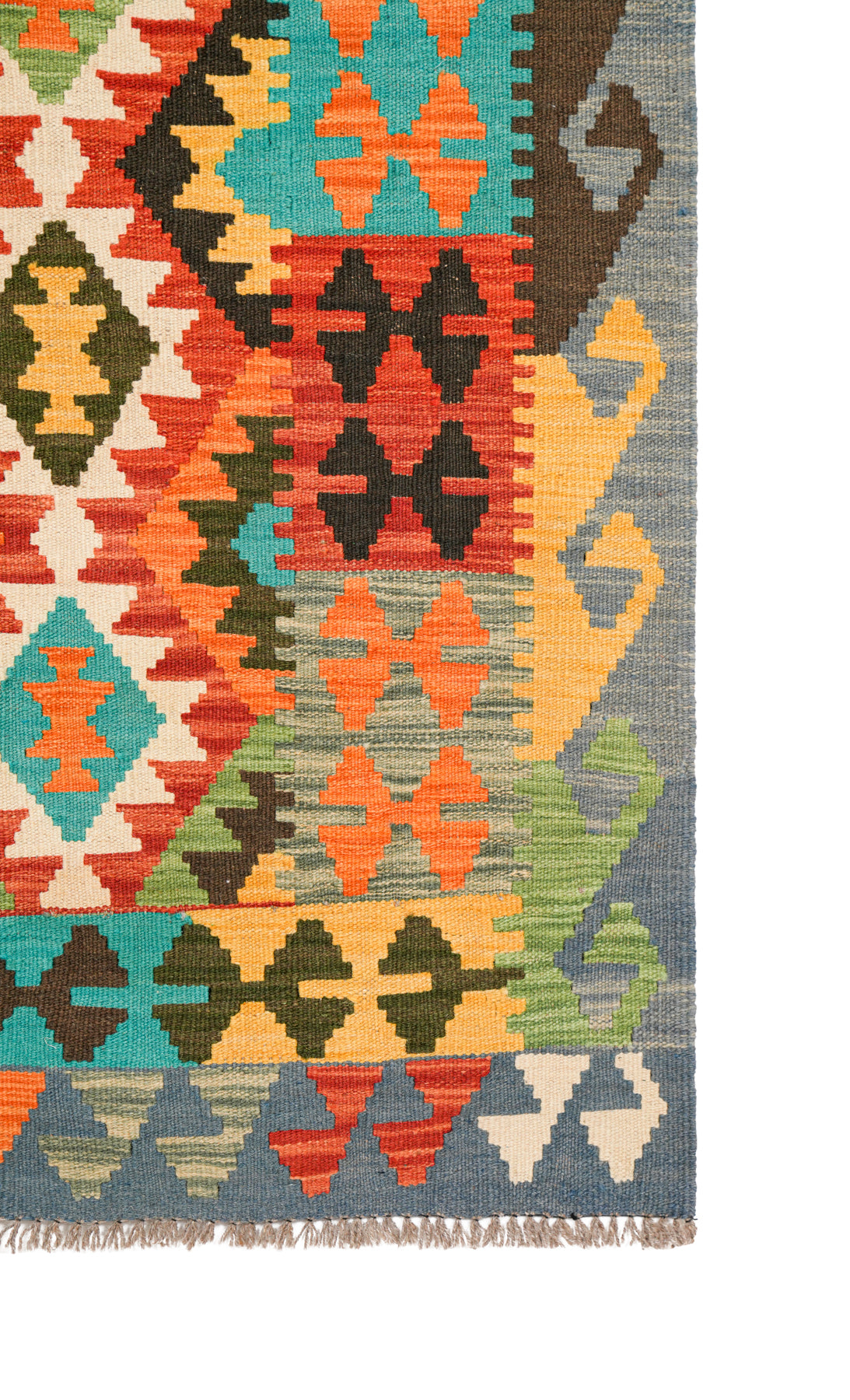 Modern Afghan Anatolian kilim 6'4" x 5'