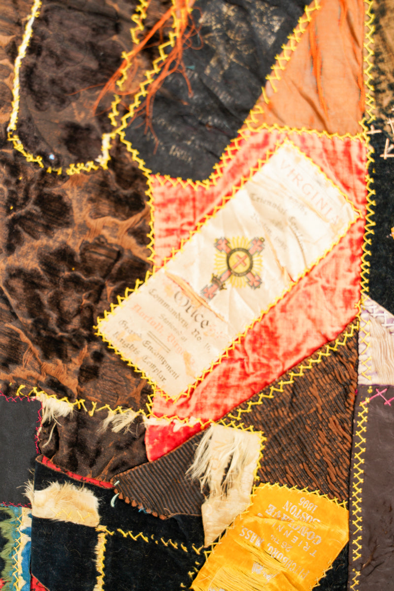 Antique American Crazy Quilt 6' x 4'8"