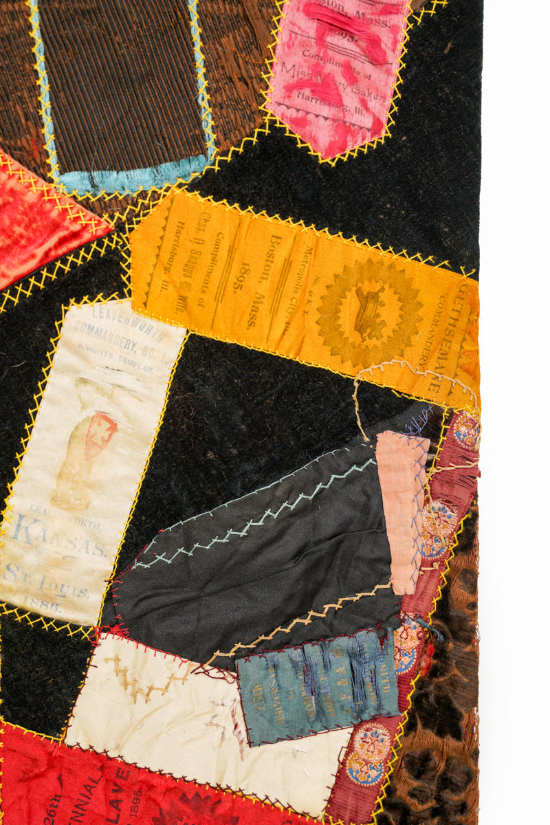 Antique American Crazy Quilt 6' x 4'8"