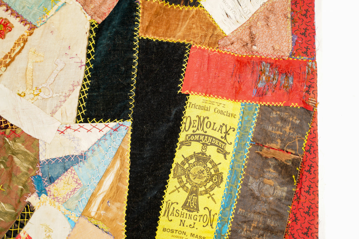 Antique American Crazy Quilt 6' x 4'8"