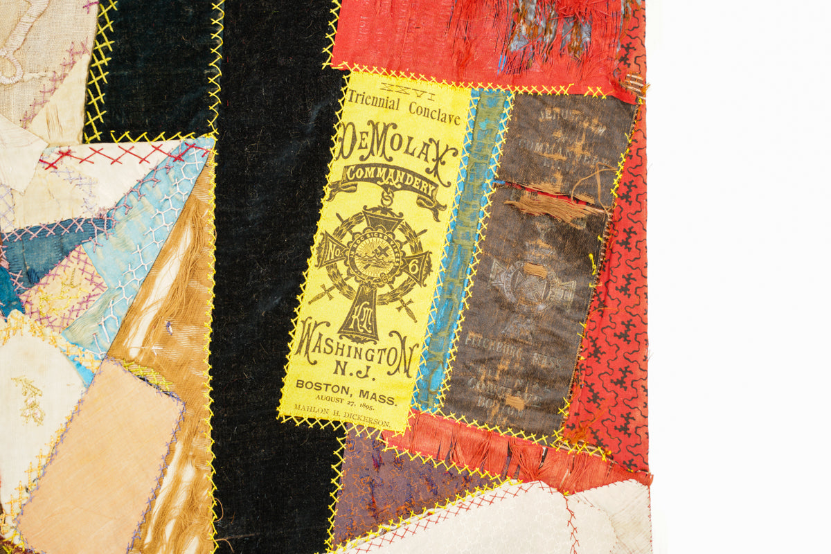 Antique American Crazy Quilt 6' x 4'8"