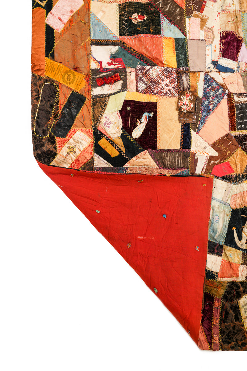 Antique American Crazy Quilt 6' x 4'8"