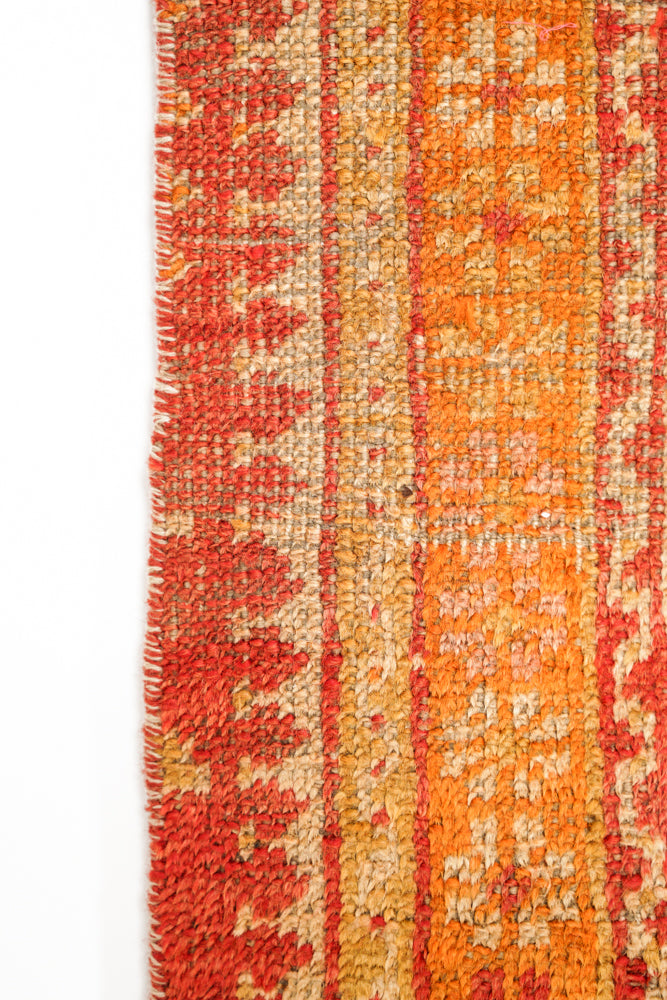 Antique Turkish Oushak Rug Fragment 7'4" x 2'4"