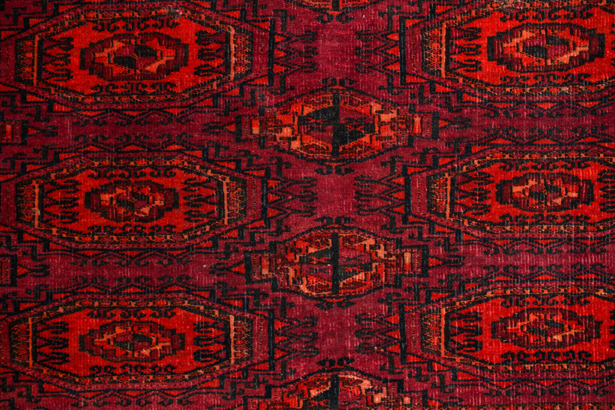 Antique Turkoman Solar Juval Rug 5'1" x 2'2"