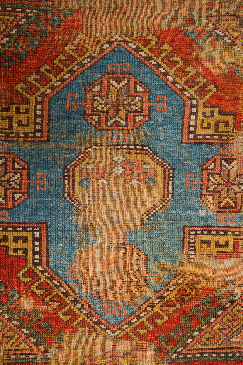 Antique Turkish Konya Rug 11'2" x 4'3"