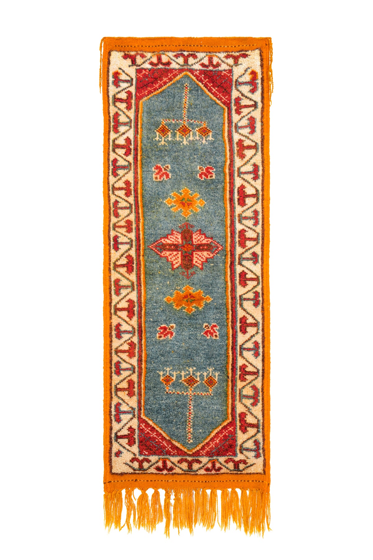 Vintage Moroccan High Atlas Berber Rug 4'10" x 2'