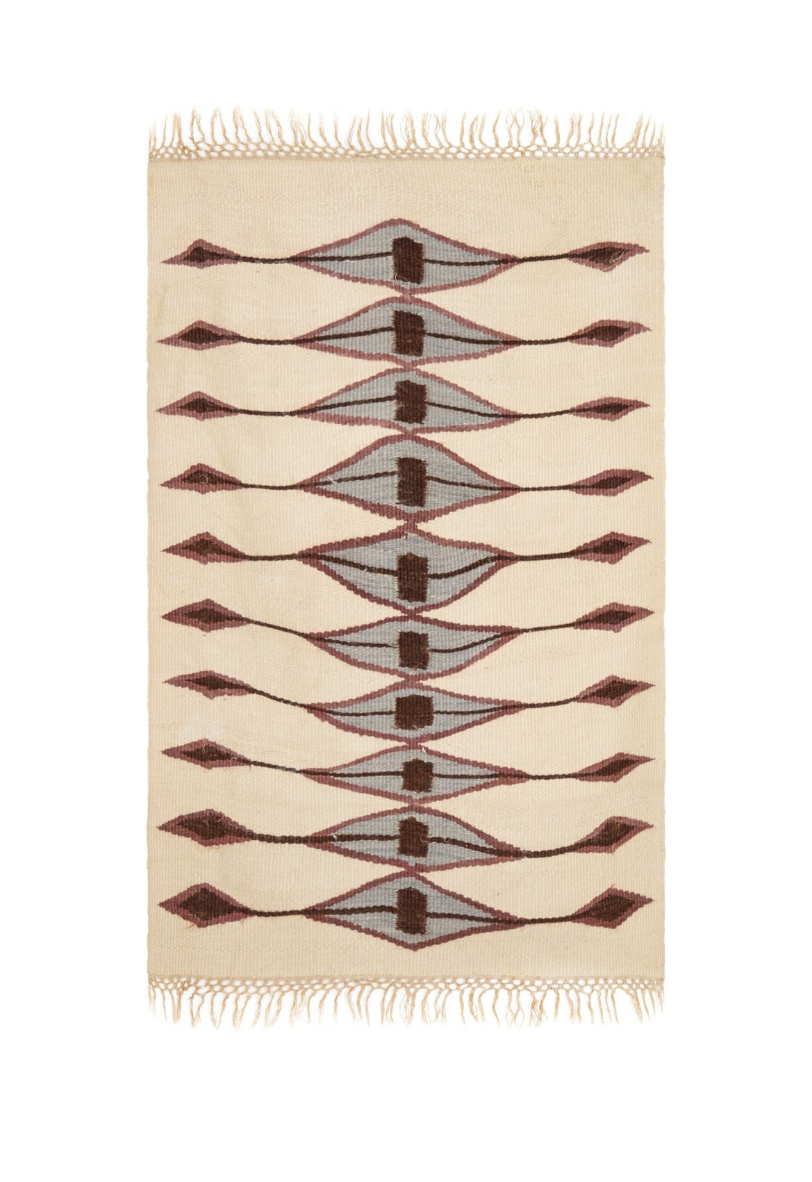 Vintage African Lesotho Mohair Kilim 4'6" x 3'