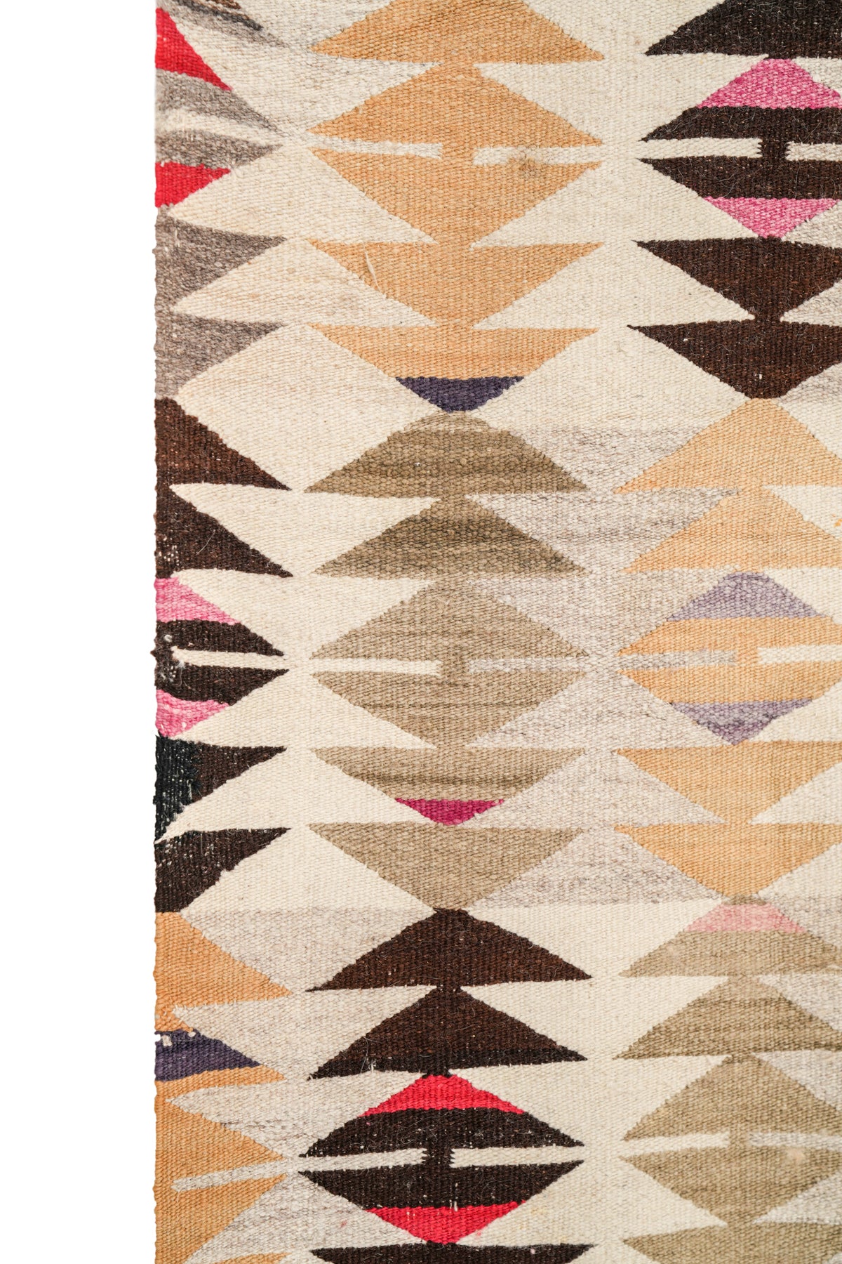 Vintage Scandinavian natural Kilim 6'6" x 2'4"